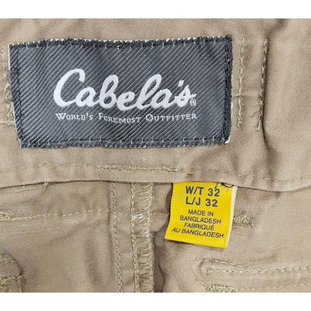 Cabelas Cargo Pants Mens 32X29 30 Tactical Utility Khaki Beige Relaxed Straight - Picture 9 of 12